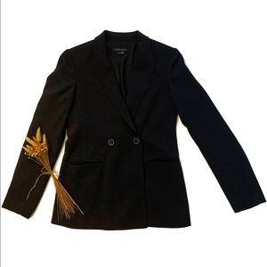 Theory Jannison 100% Silk Blazer Black Size 0